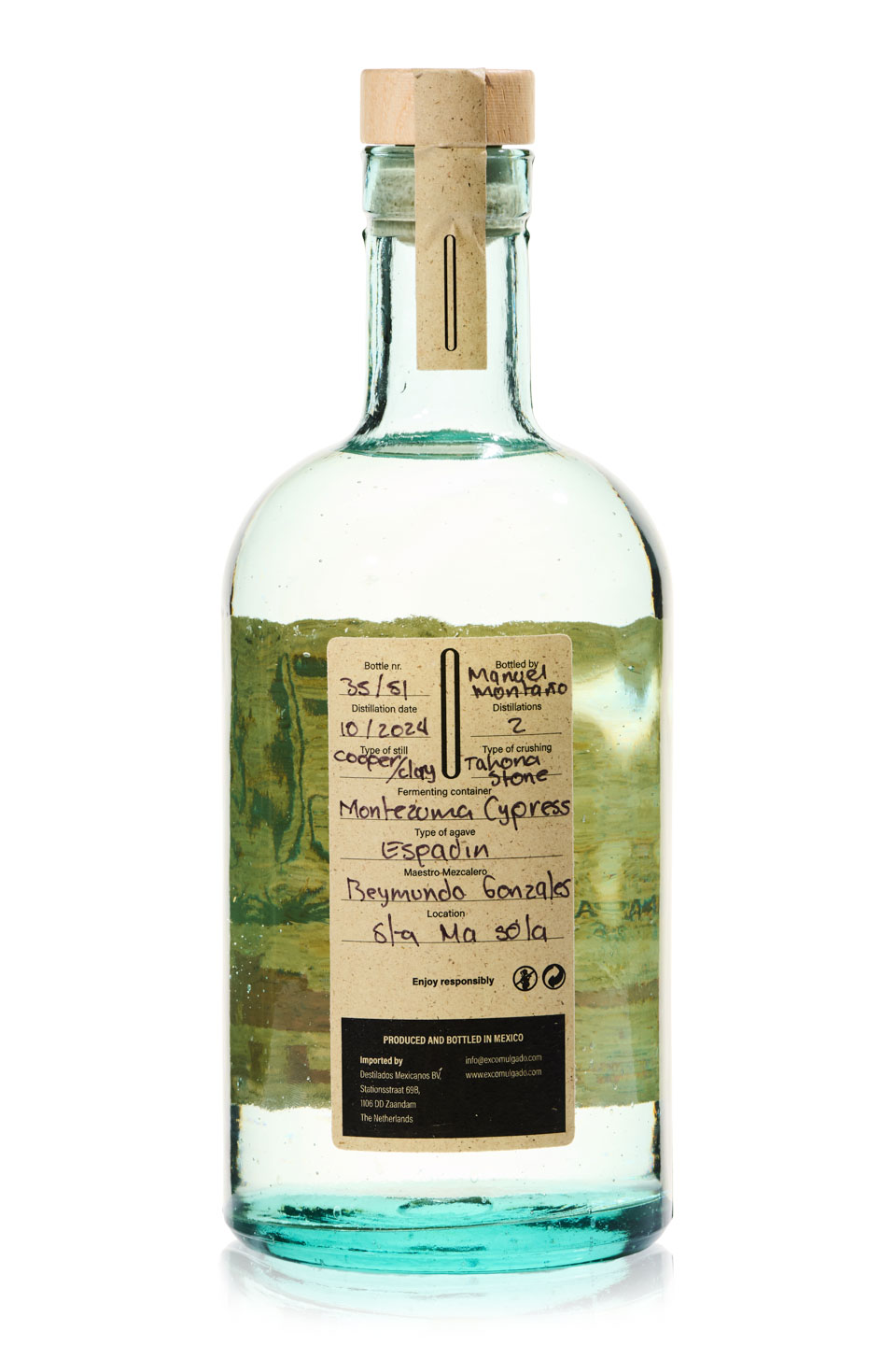 Espadín — back label