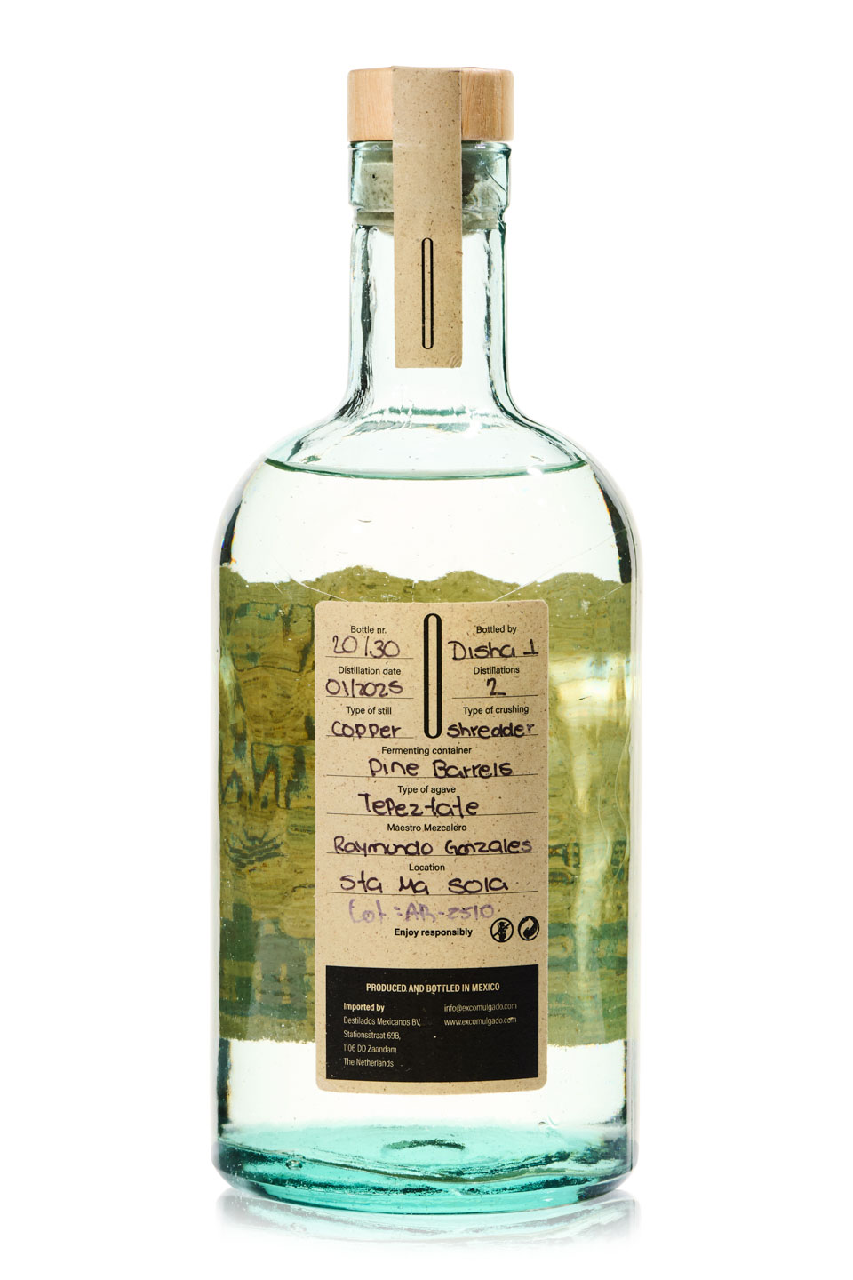 Tepeztate C/C — back label